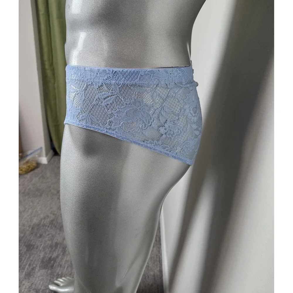 Cosabella Never Say Never Mens Lace Briefs Blue Floral Low Rise Underwear NWT‎